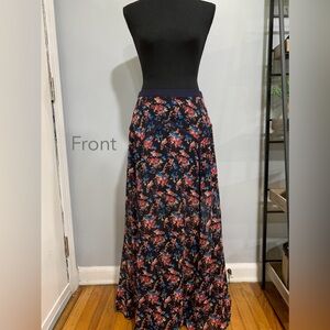 Forever 21 Multi-Colored Floral Fitted Maxi Skirt